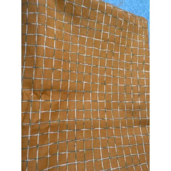 Orange Checkered Fabric Piece 16x32" Cotton Material for Sewing Crafts Quilting - Picture 5 of 7